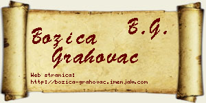 Božica Grahovac vizit kartica